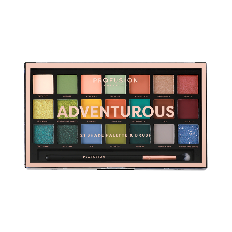 ADVENTUROUS | 21 SHADE PALETTE & BRUSH