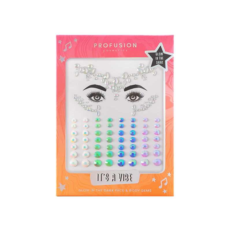 It's a vibe glow in the dark face & body gems