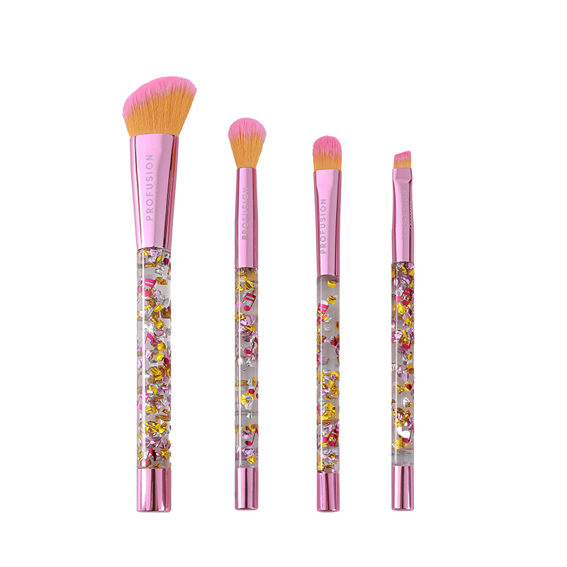 It's a vibe feel the beat 4pc face & eye brush set