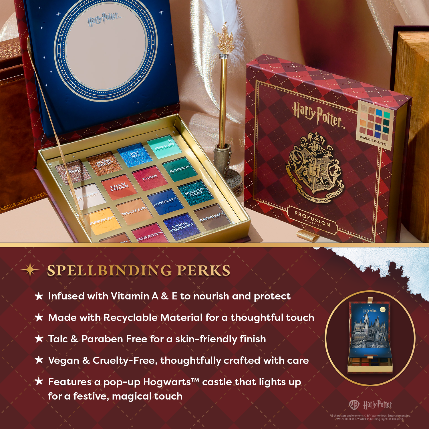Harry Potter Holiday | Hogwarts™ 16 Shade Palette