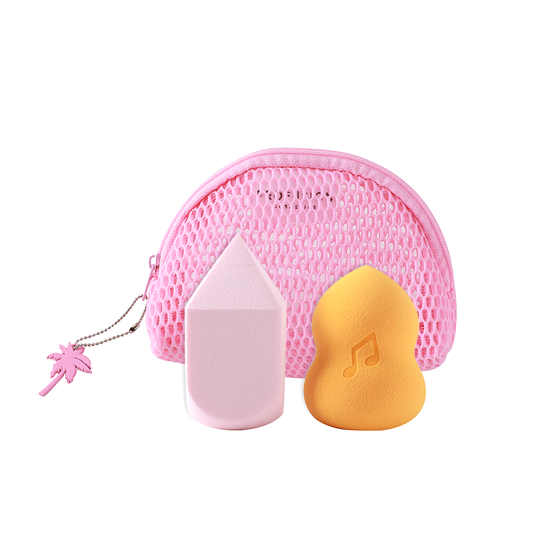 It's a vibe feel the beat 3pc blending sponge & bag set