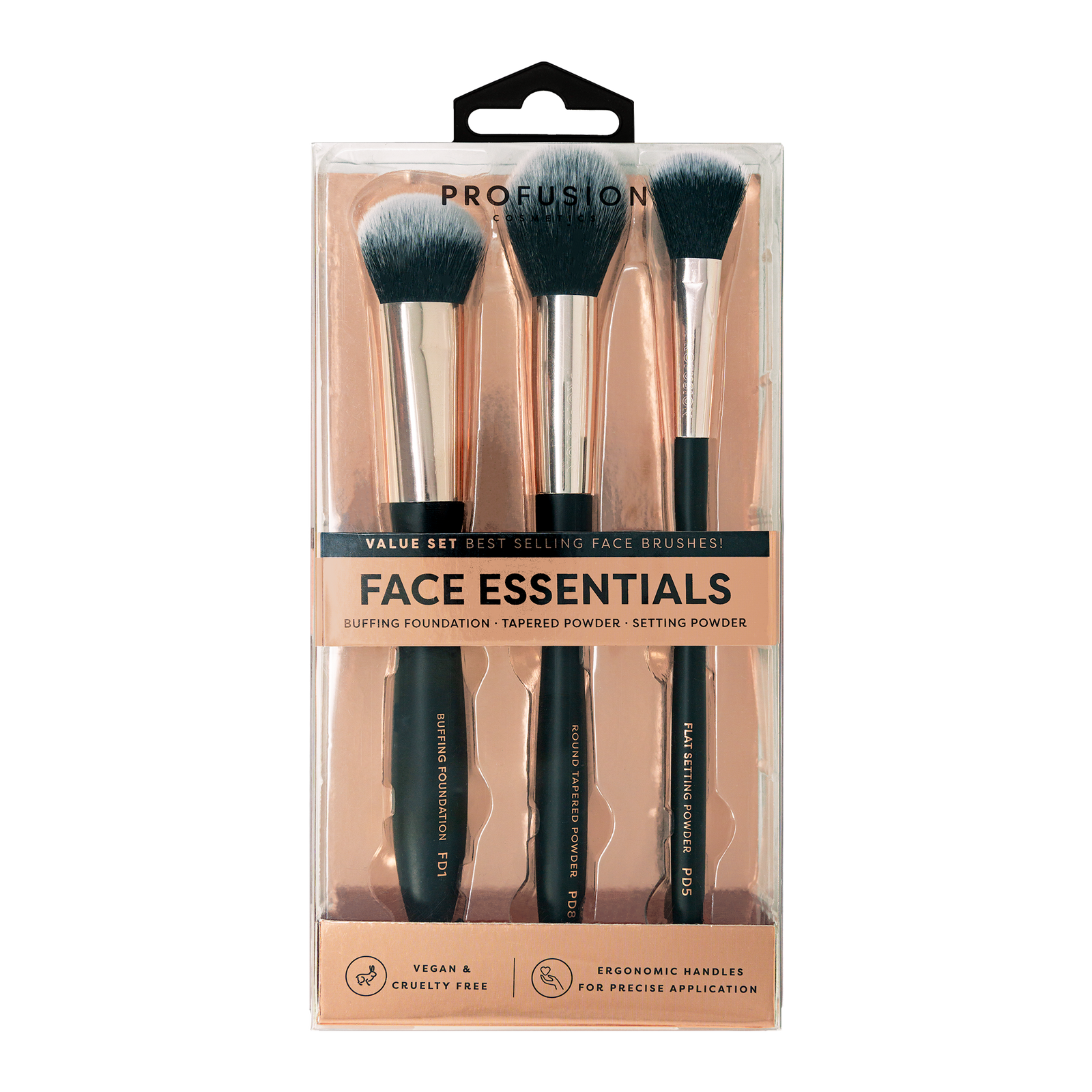 Face Essential - 3PC Face Brush Set