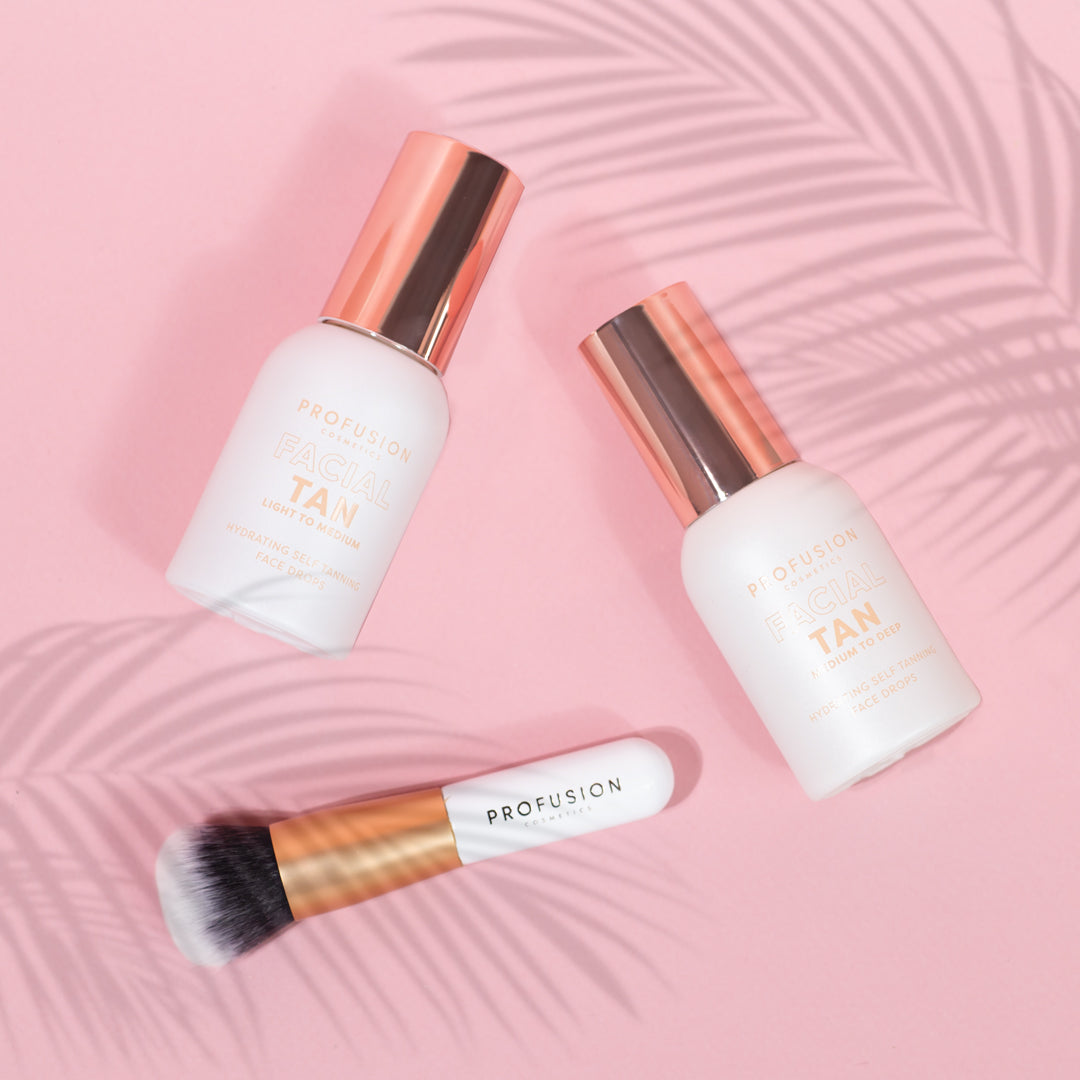 Facial bronzing set light to medium