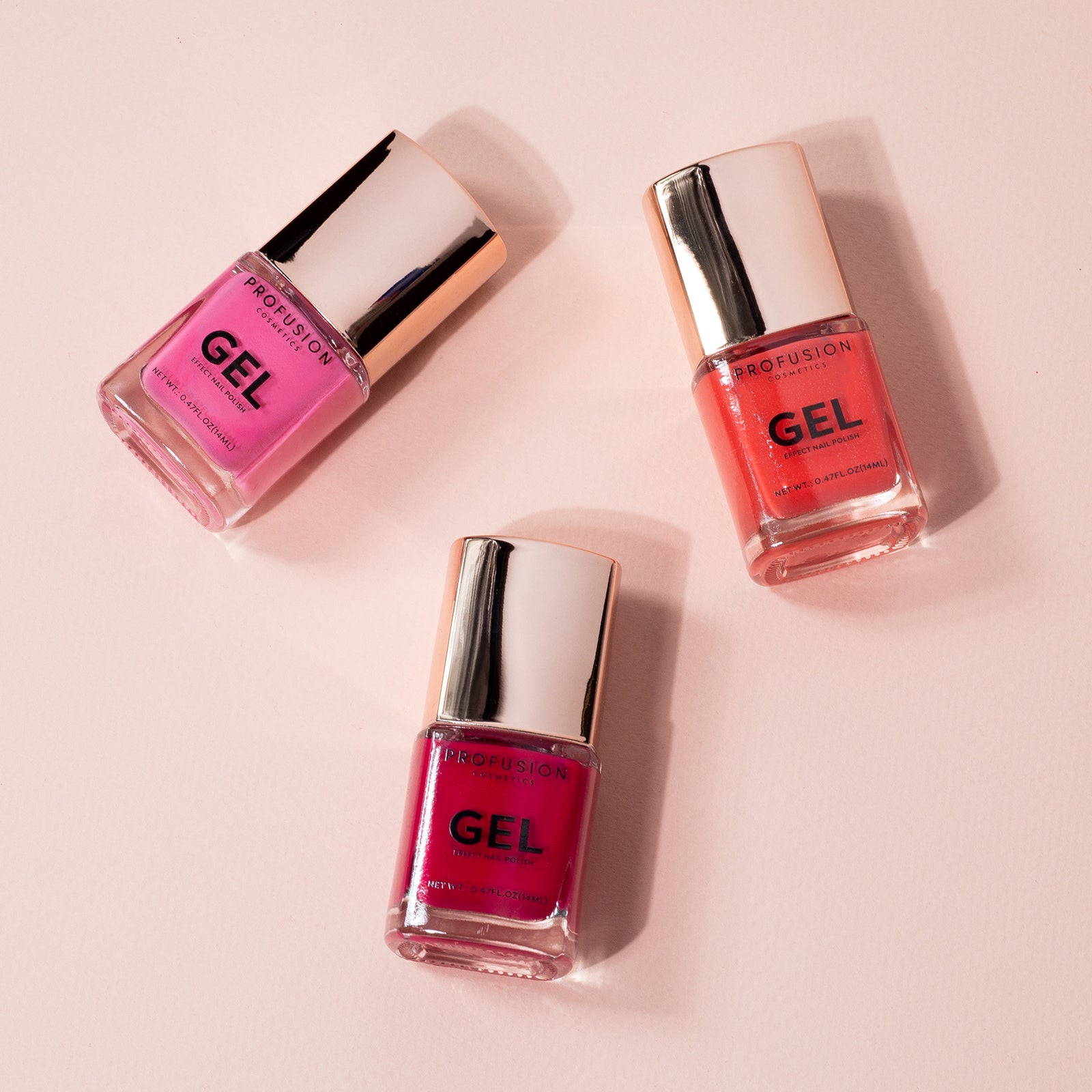 go to brights 3 pc gel effect nail polish set