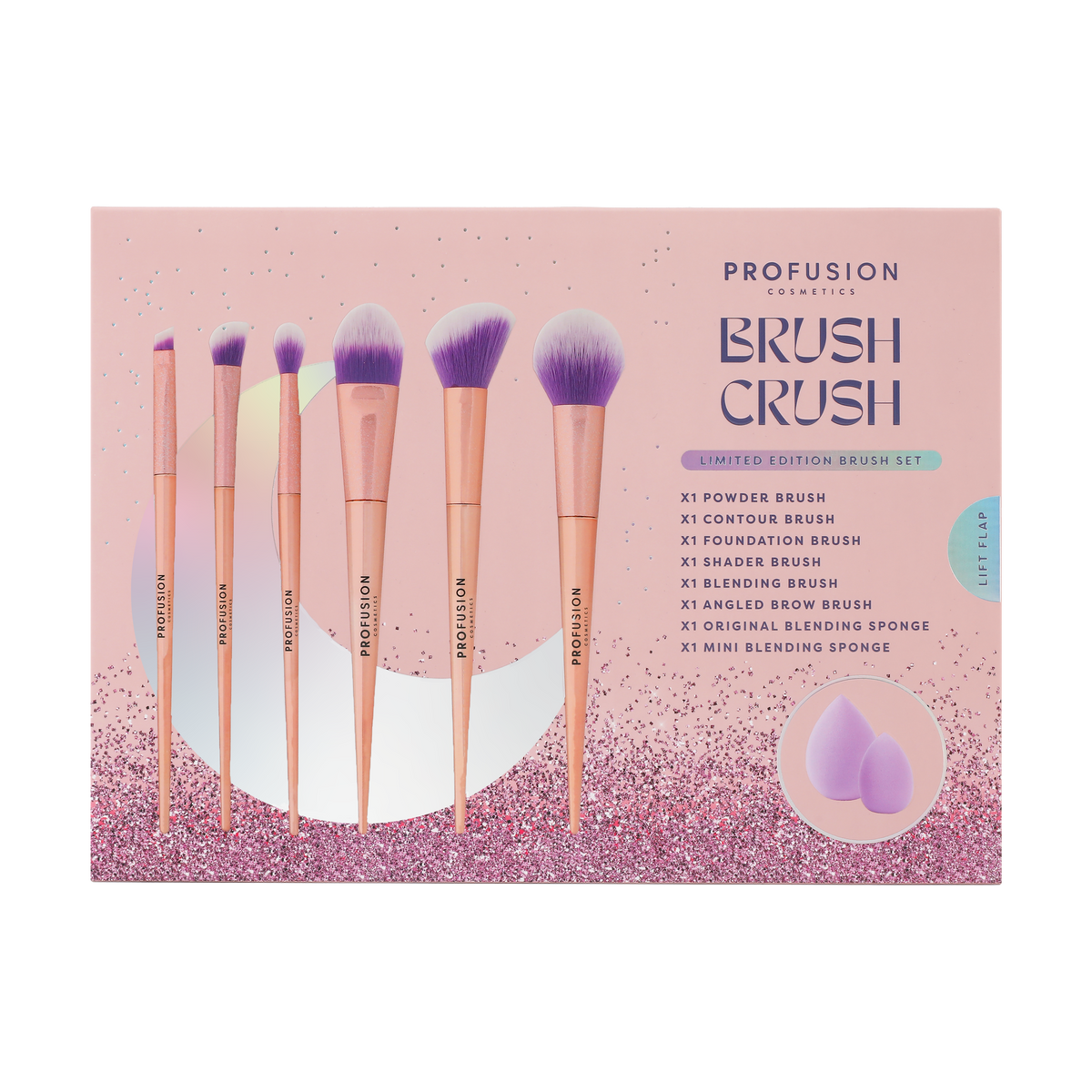 BRUSH CRUSH - 8 PC FACE &amp; EYE BRUSH SET