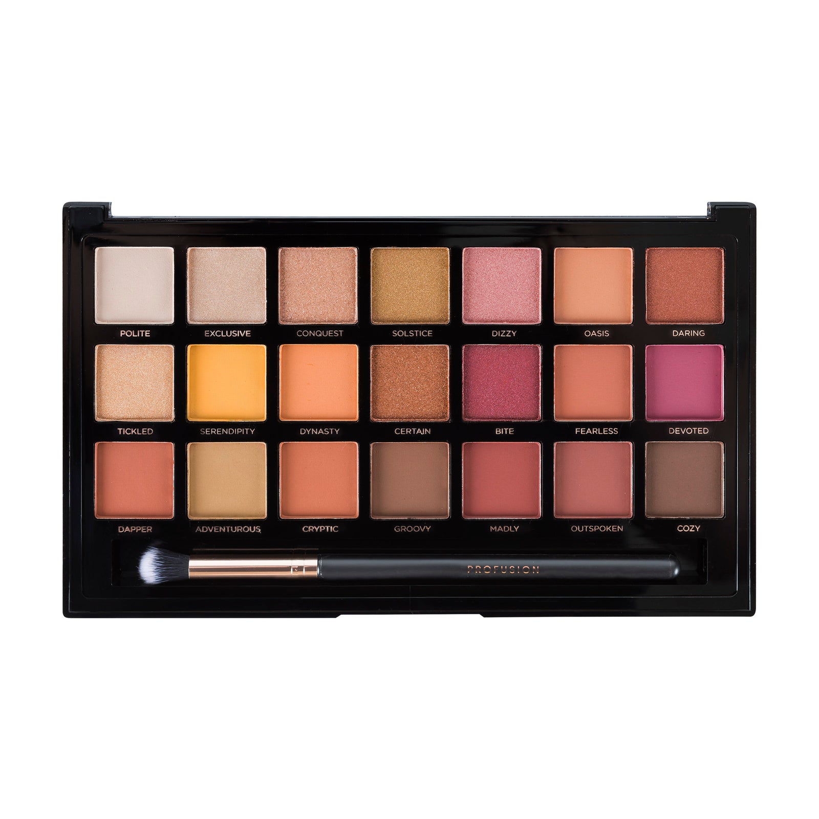 siennas 21 shade eyeshadow palette & brush