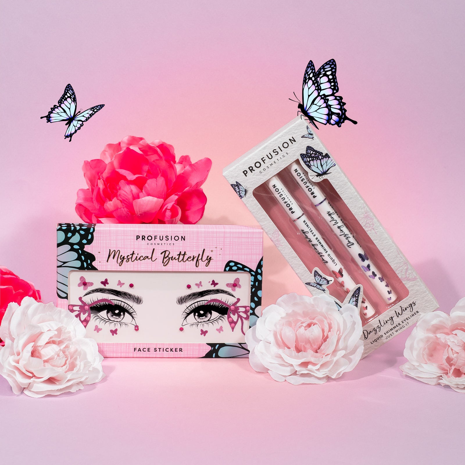 Mystical Butterfly Face Stickers