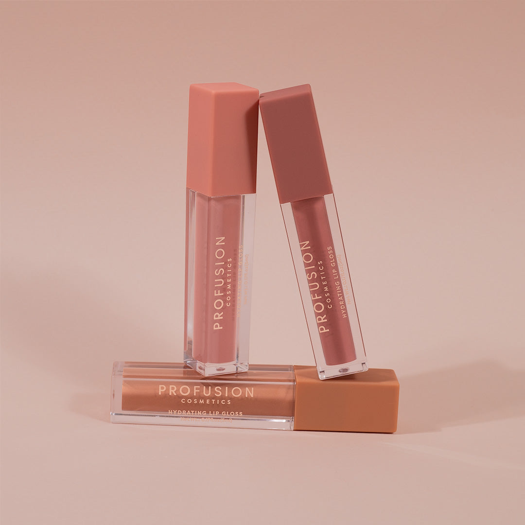 Lip trio high shine lip gloss nudes