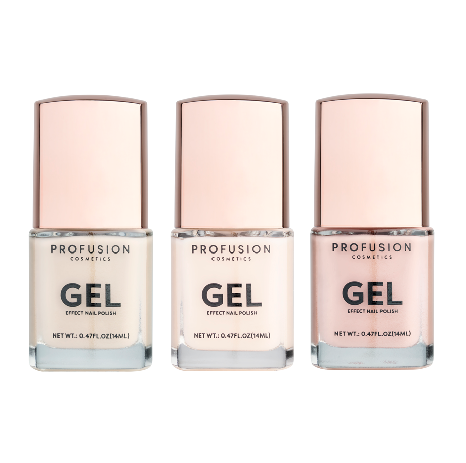 go to neutrals 3pc gel effect nail polish set