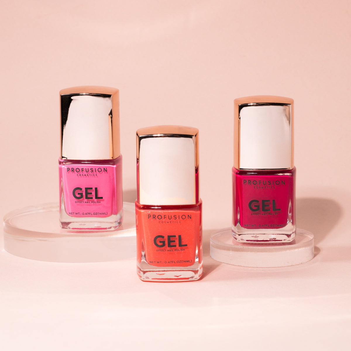 go to brights 3 pc gel effect nail polish set